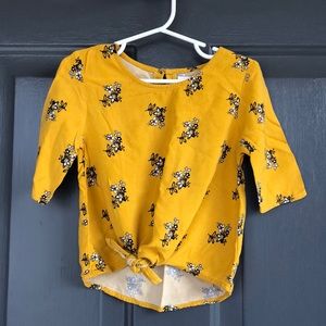 Old Navy Floral blouse with tie front. Like new.